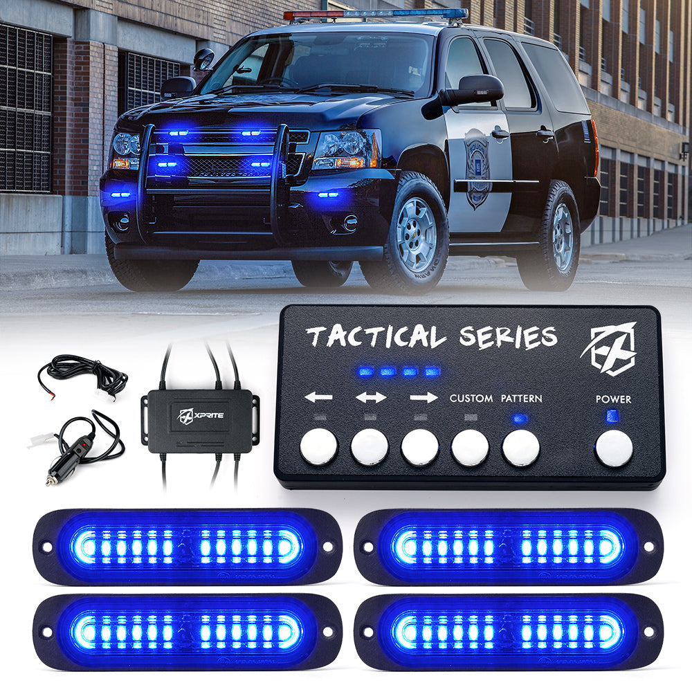 Grille and Surface Mount Light - Set of 4 | Tactical 12 Series