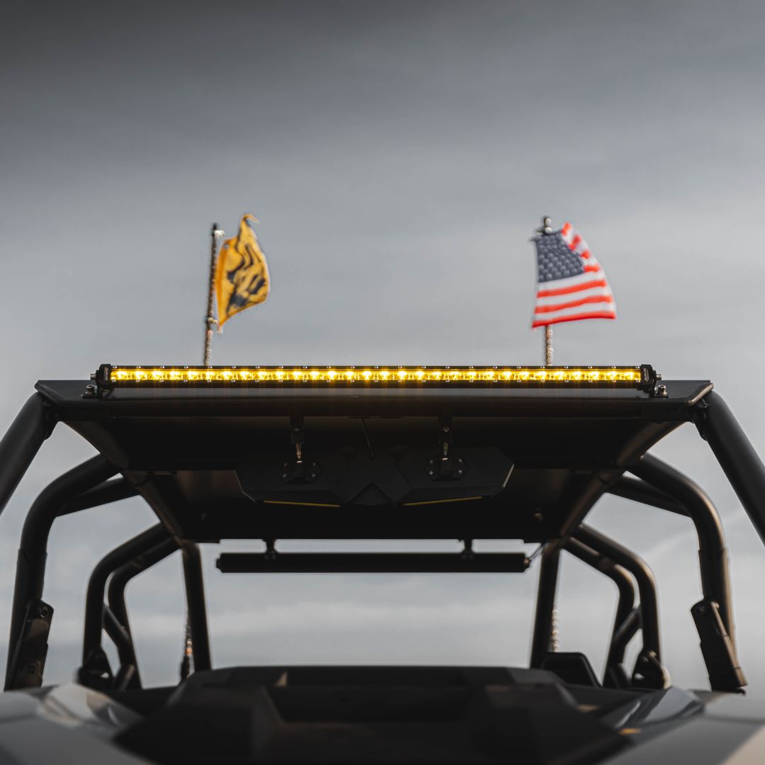 Yellow Flood Beam LED Light Bar | Ultra Thin Astro Series