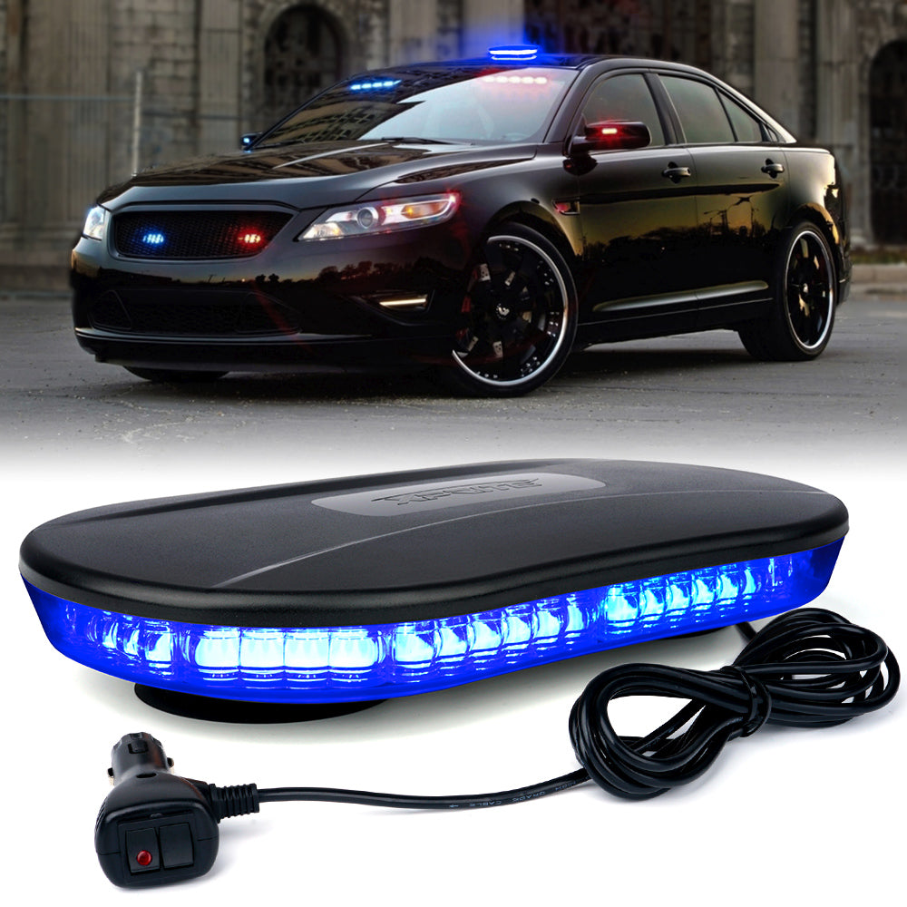 Amber LED Rooftop Strobe Light with Magnetic Base | Delta Series