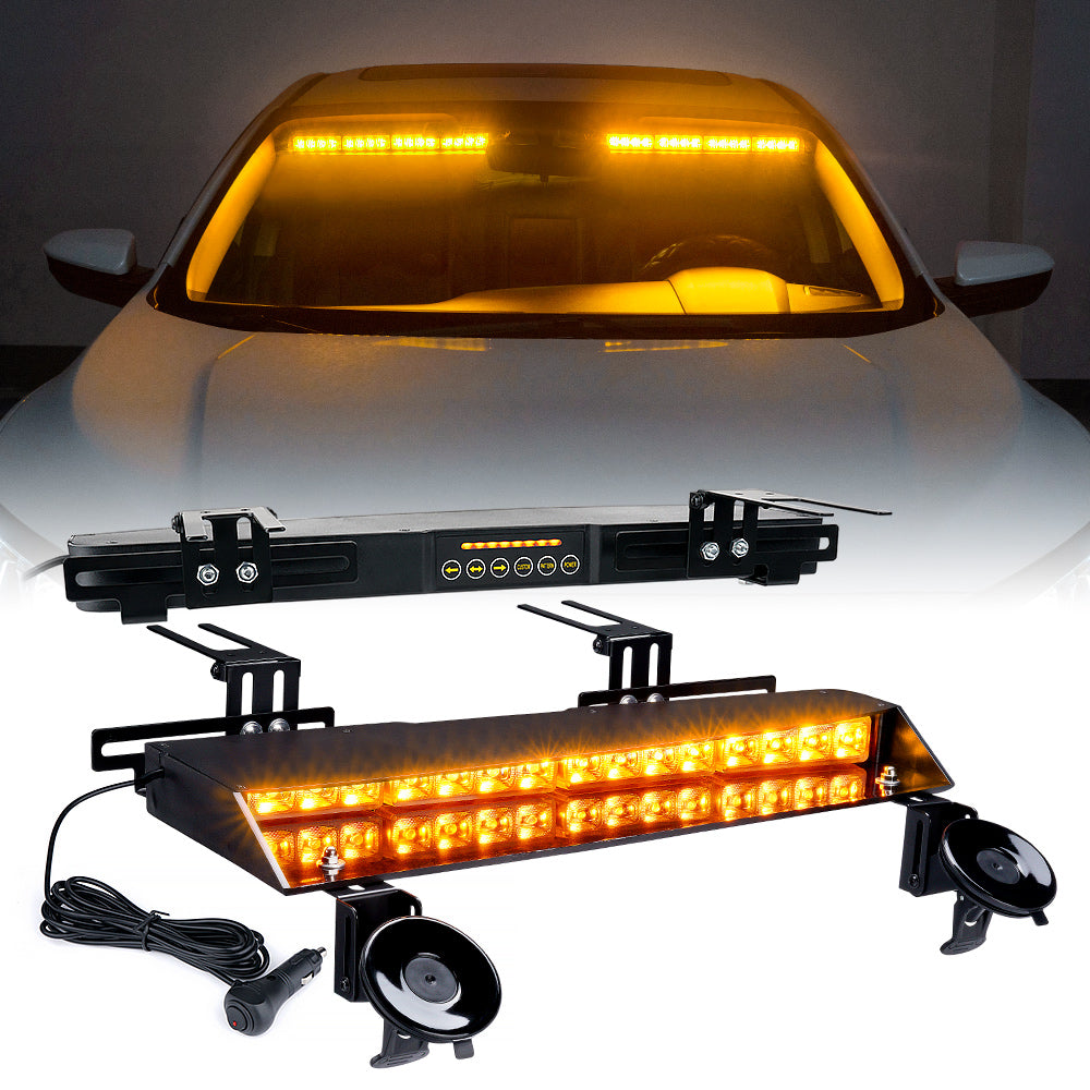 20" Dual LED Visor Windshield Strobe Lights | Chaser Series