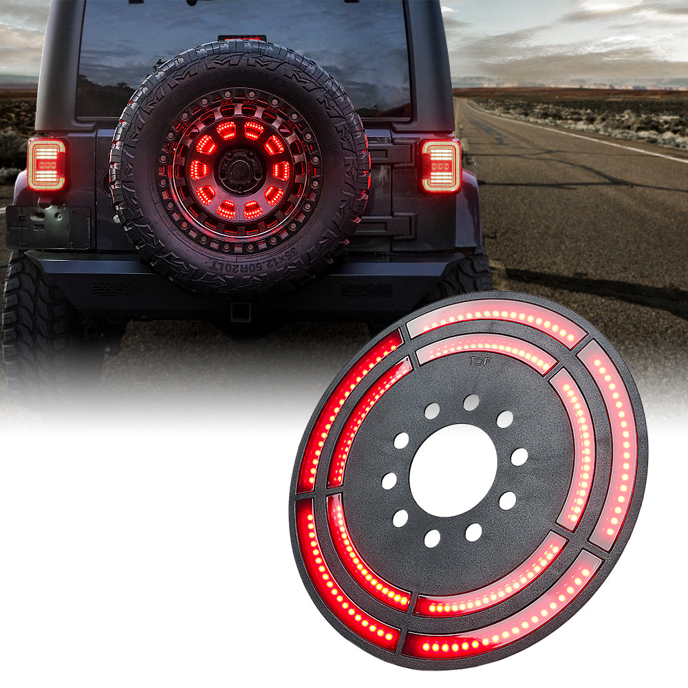 Jeep Wrangler 14" Dual Ring Spare Tire Brake Light | Typhoon Series