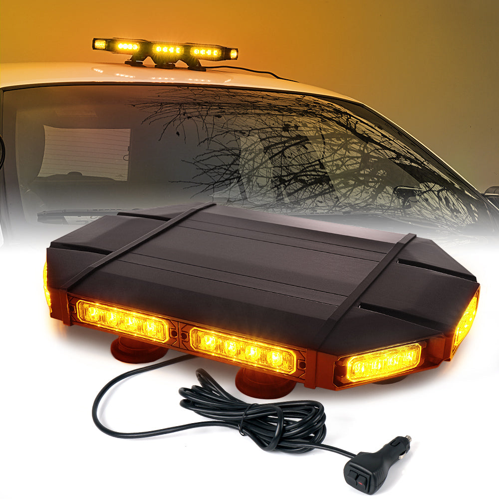 18" Emergency Strobe Light Bar | Mini Black Hawk Series