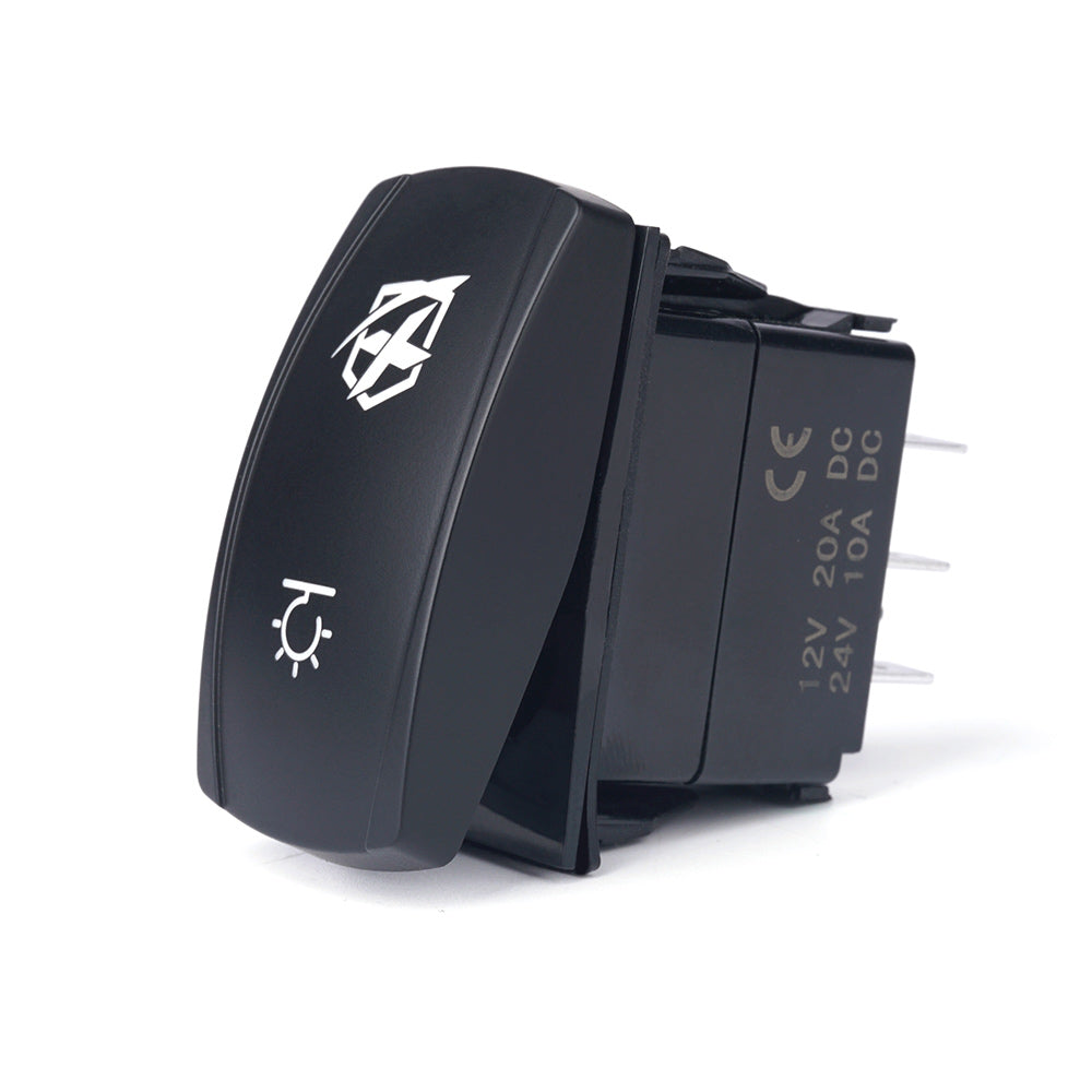 Xprite 4 Pin Laser Blue SPDT 4 Pin Rocker On/Off Toggle Switch with Logo