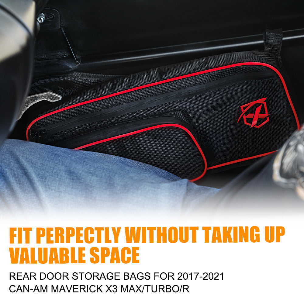 Xprite Rear Side Door Storage Bags for 2017-2020 Can-Am Maverick X3 Max XRS XDS Turbo R