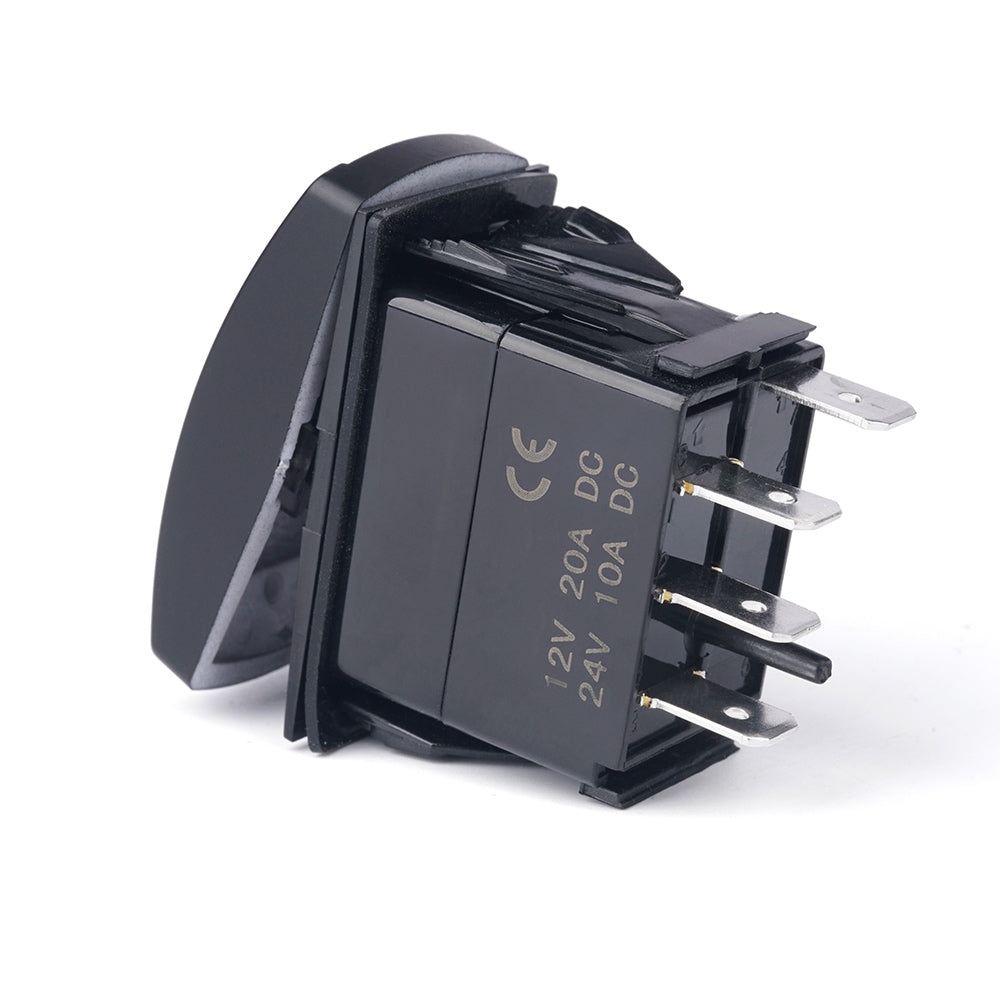 Xprite 4 Pin Laser Blue SPDT 4 Pin Rocker On/Off Toggle Switch with Logo
