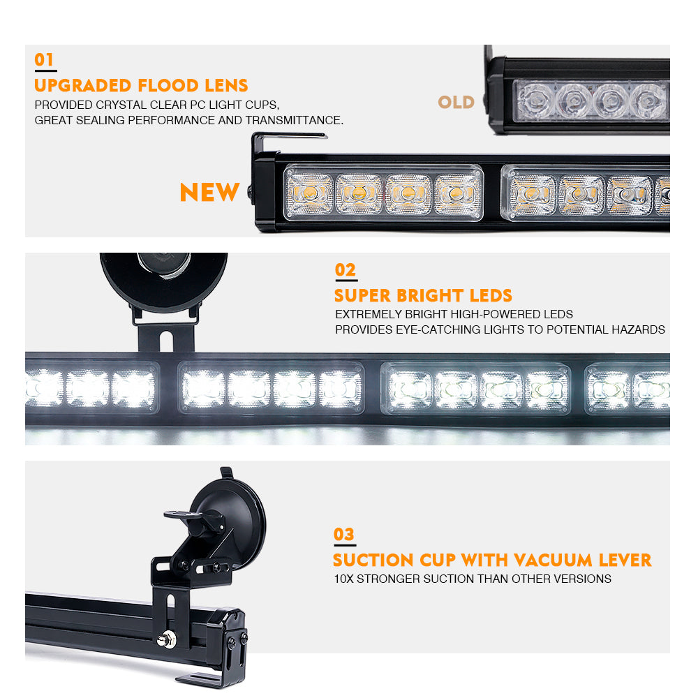 35"  LED Directional Traffic Advisor Light Bar | 8 Series