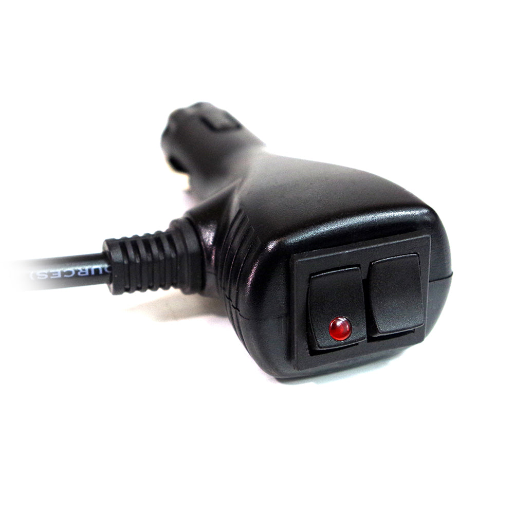 Xprite 12V 10ft Cigarette Lighter Extension Wire With On Off Switches