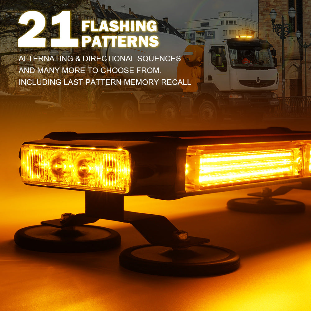 14.5" Mini Strobe Light Bar with Magnetic Mount | Pursuit Series