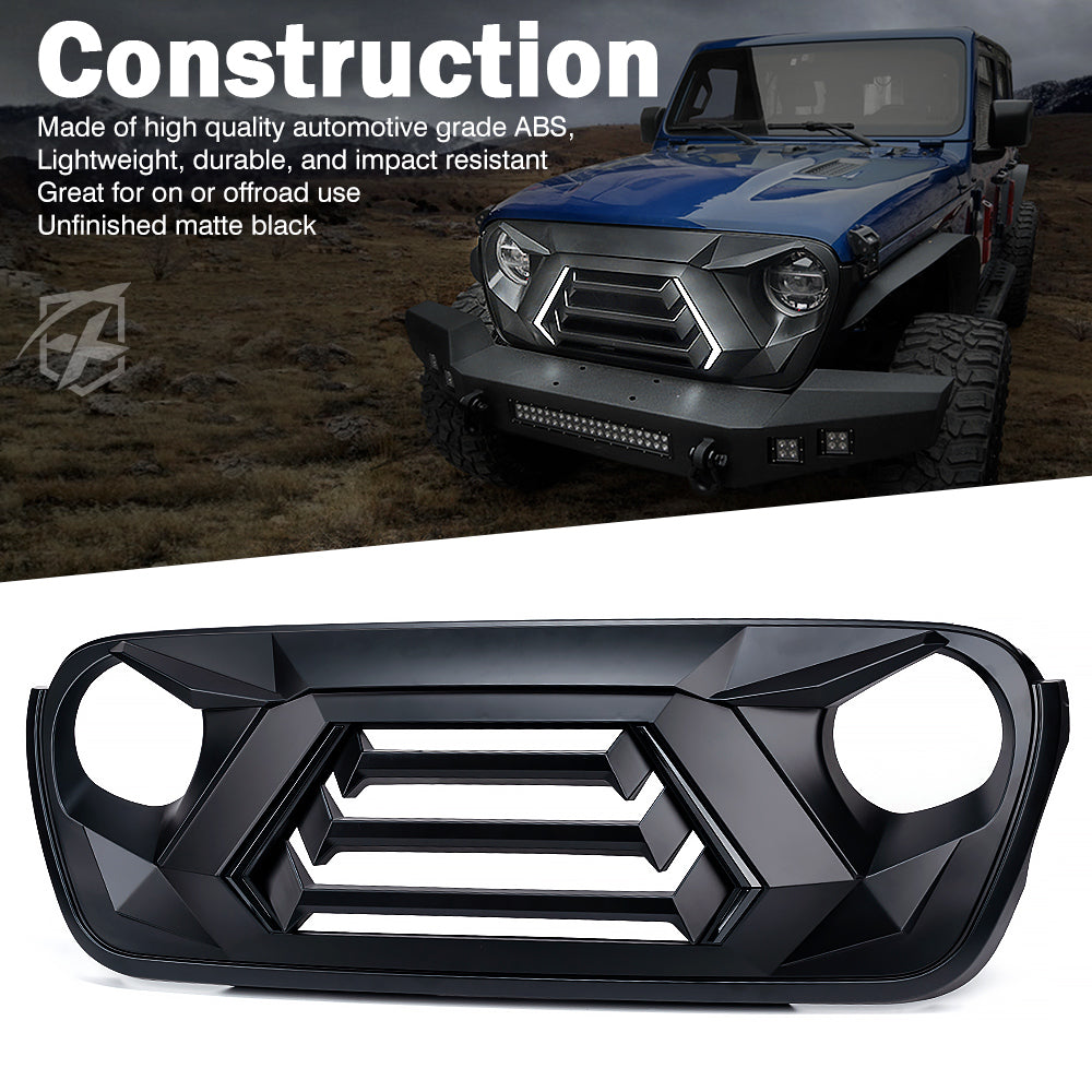 Angry Grille with Turn Signal for Jeep JL/JT  | Vader Series