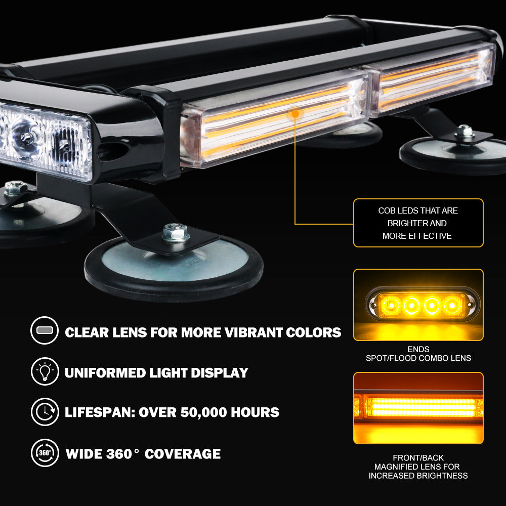 14.5" Mini Strobe Light Bar with Magnetic Mount | Pursuit Series