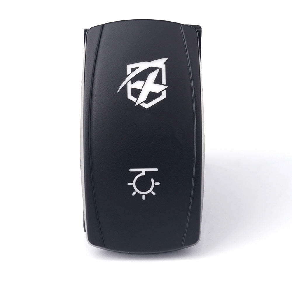 Xprite 5 Pin Laser Blue SPST Rocker On/Off Toggle Switch with Logo