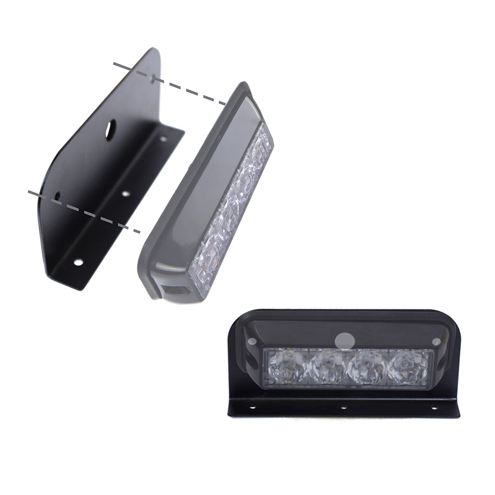Xprite Bracket For 4 LED 4w Surface Mount Deck Dash Grille Strobe Light