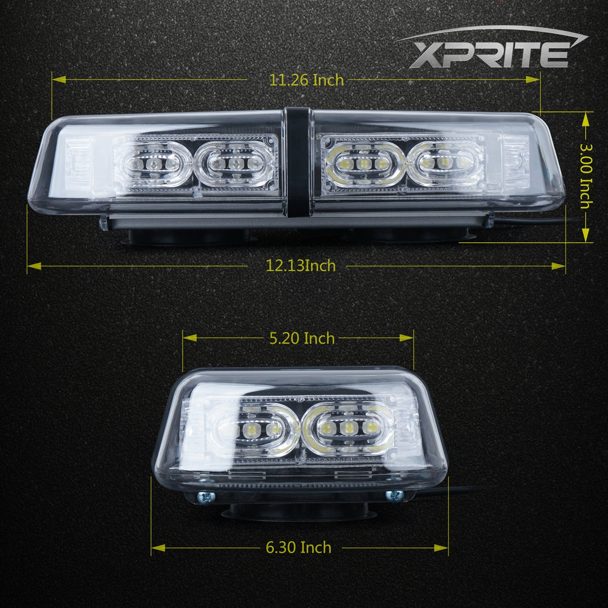 Mini Light Bar with Magnetic Base | Gamma Series 12"