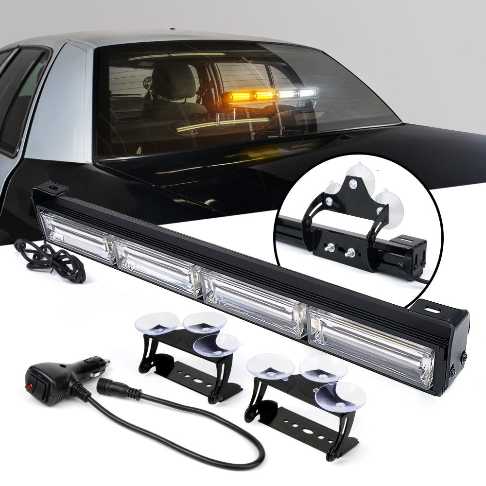 18" Traffic Advisor Strobe Light Bar with Suction Cup Brackets | Vigilante Series