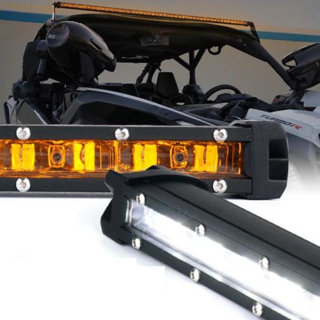 Single Row LED Light Bar with Amber Backlight | Sunrise Series