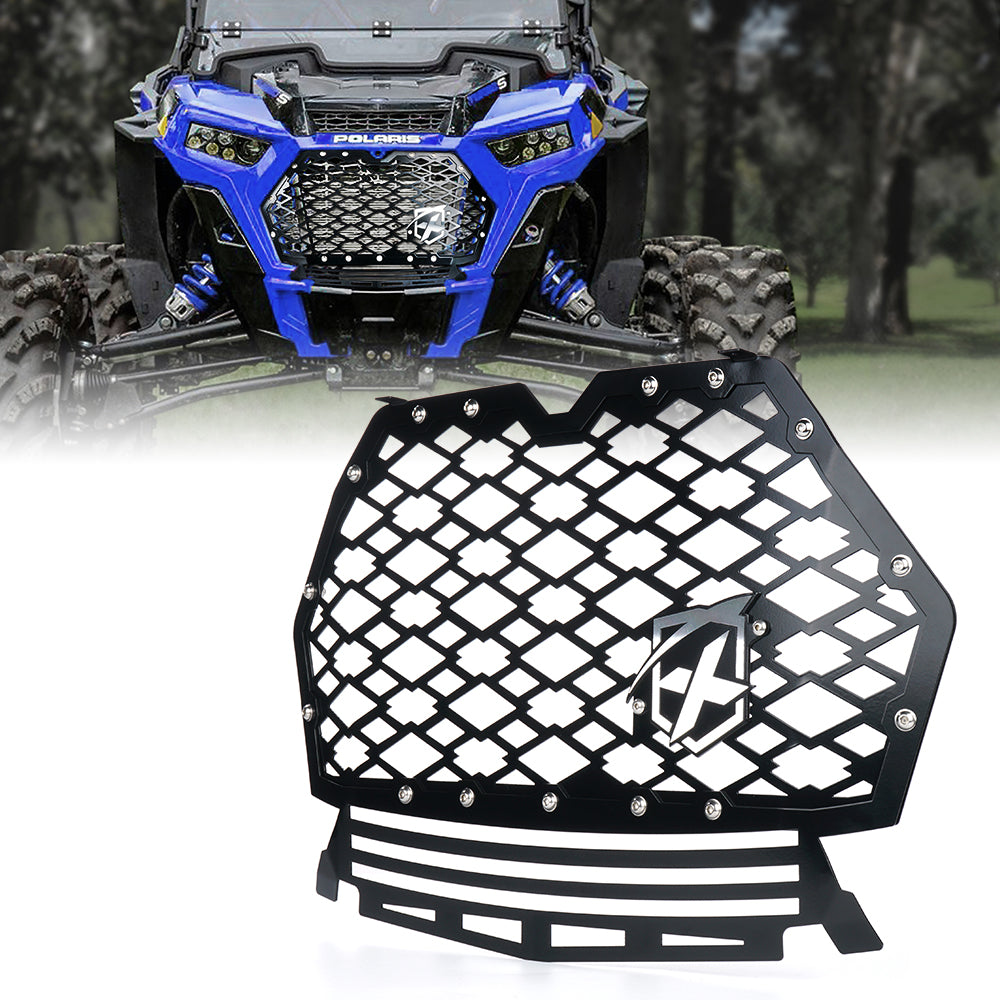 Steel Mesh Grille with Light Bar for 2019-2023 Polaris RZR 1000 XP Turbo