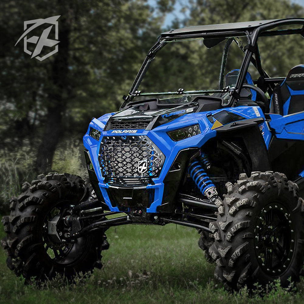 Steel Mesh Grille with Light Bar for 2019-2023 Polaris RZR 1000 XP Turbo