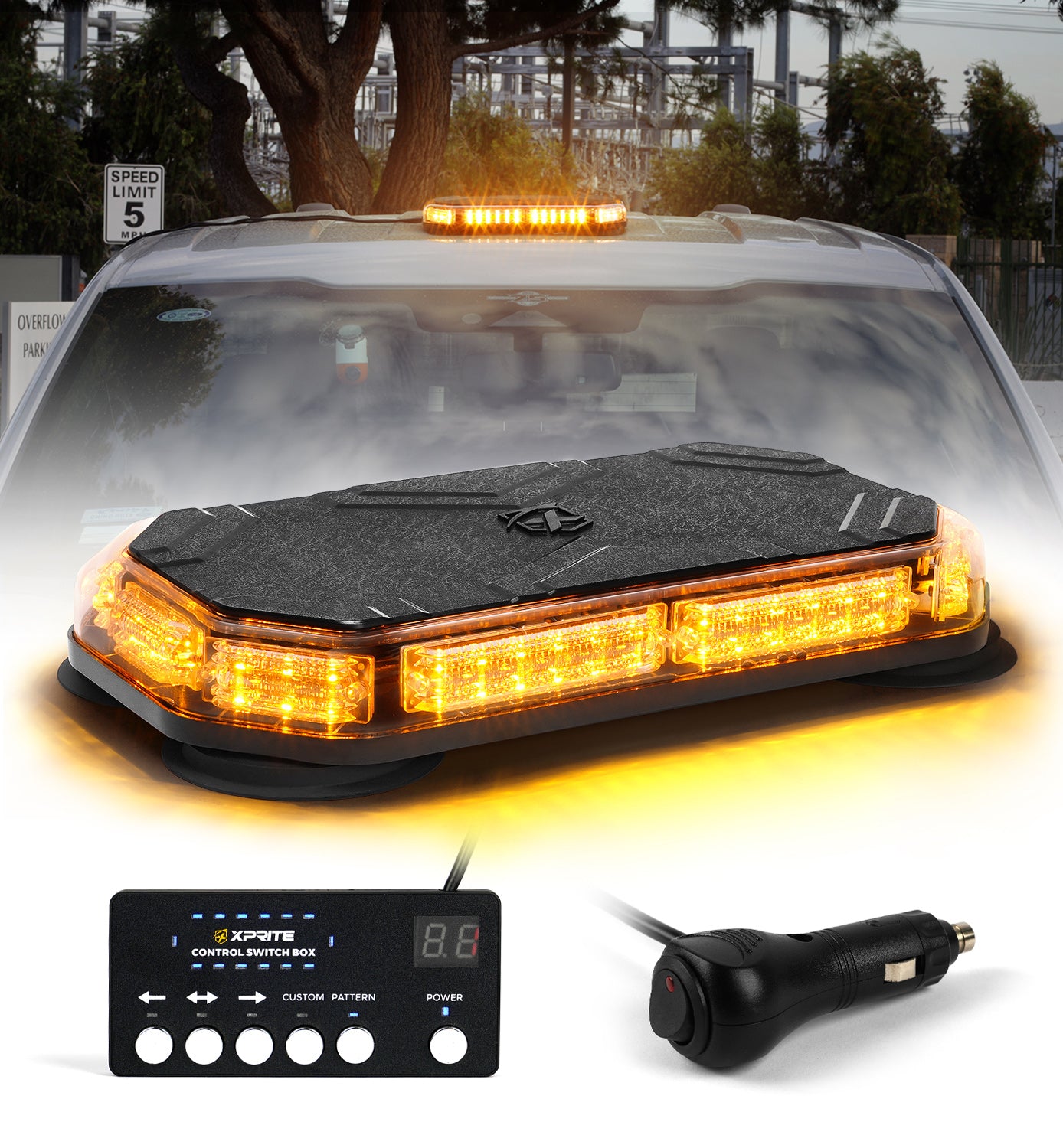 LED Emergency Strobe Light with Magnetic Mount