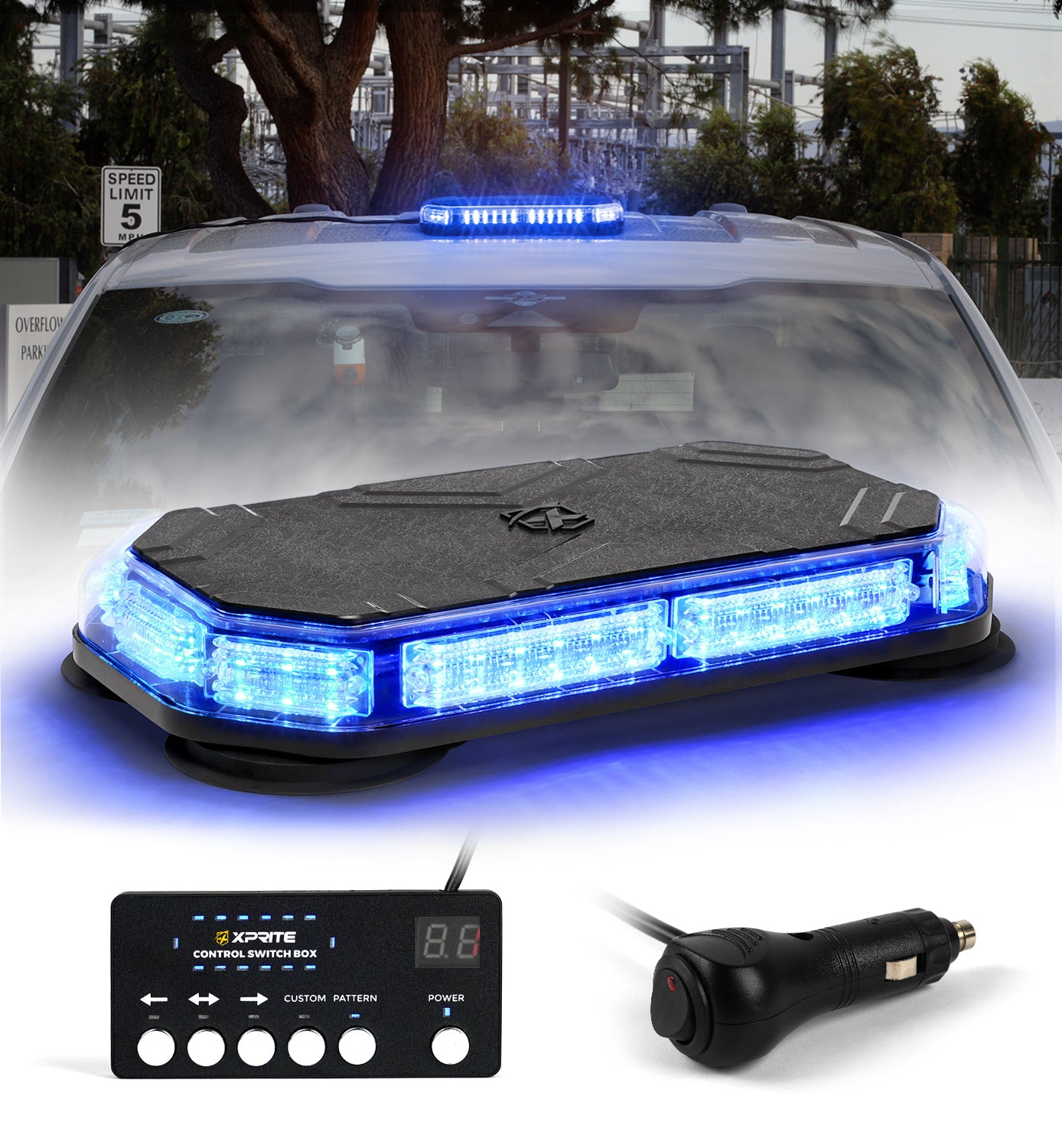 LED Emergency Strobe Light With Magnetic Mount