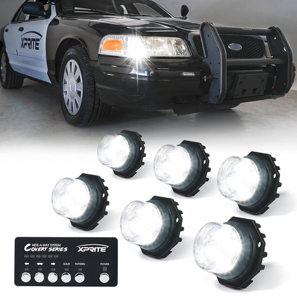 LED Hideaway Strobe Light Kit for Trucks, Car, Emergency Vehicle