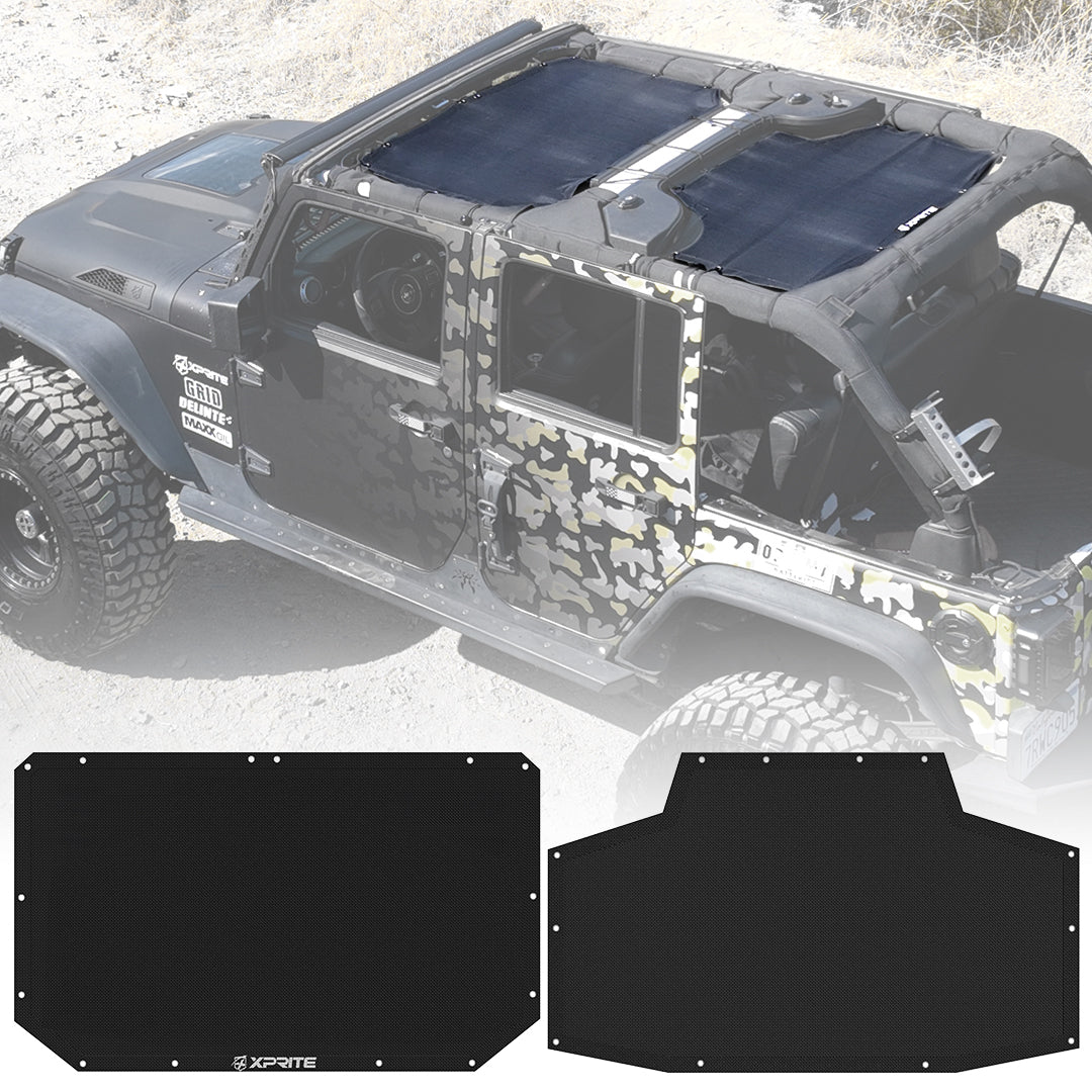 Jeep JK Sunshade Top with Flag Design