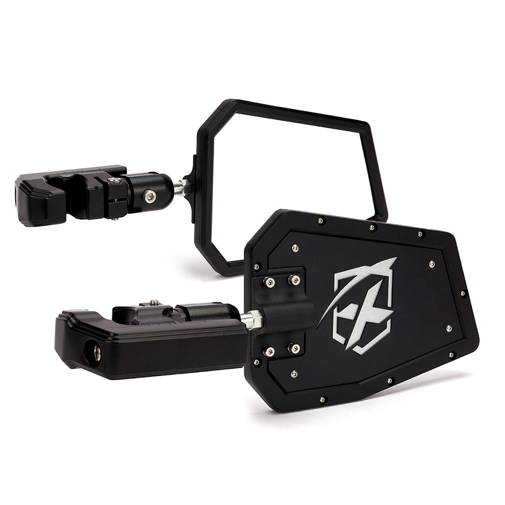 UTV Side Mirrors with C-Clamp Roll Bar Cage Brackets