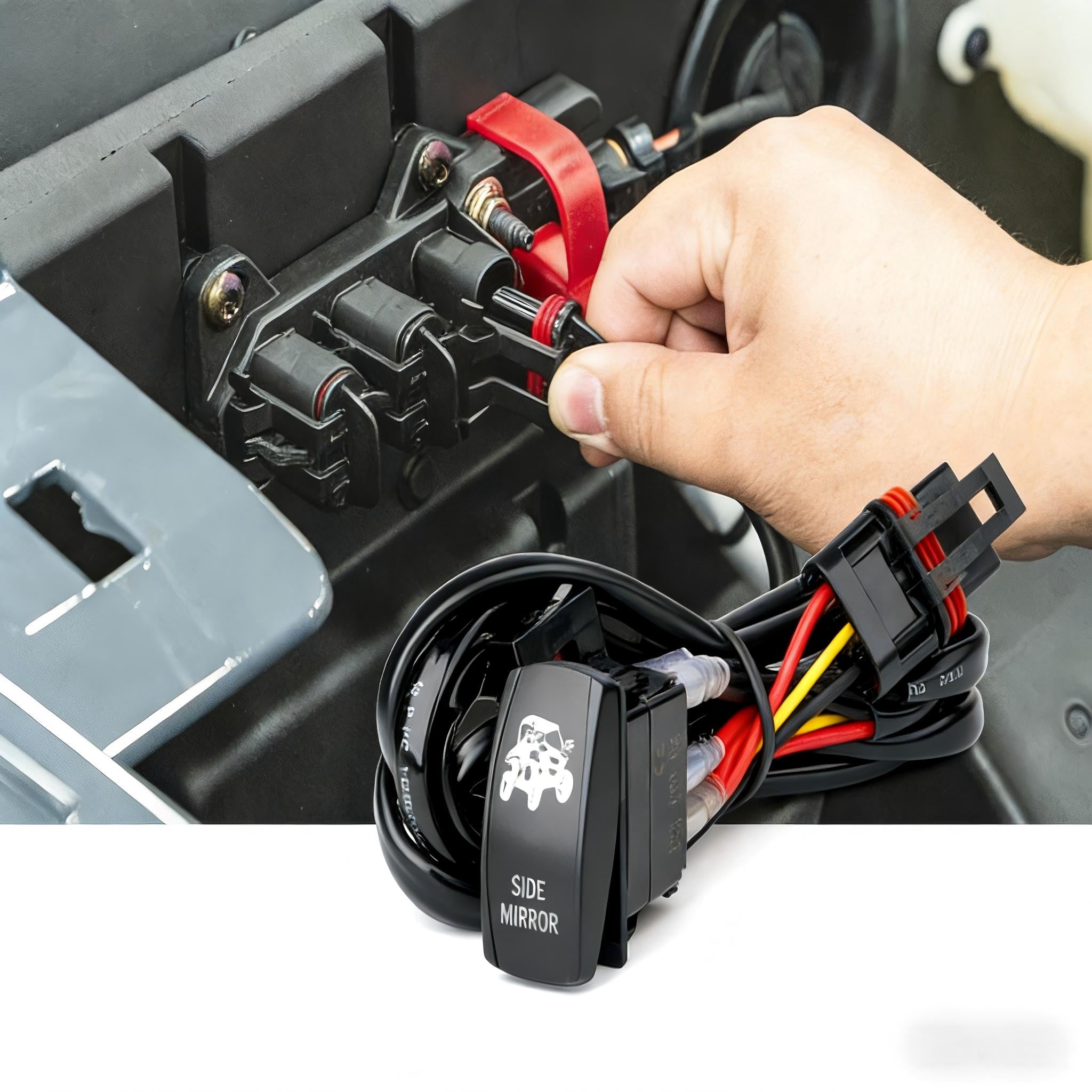 Replacement UTV Side Mirror Switch with Harness | SXL-SM-G26 Series