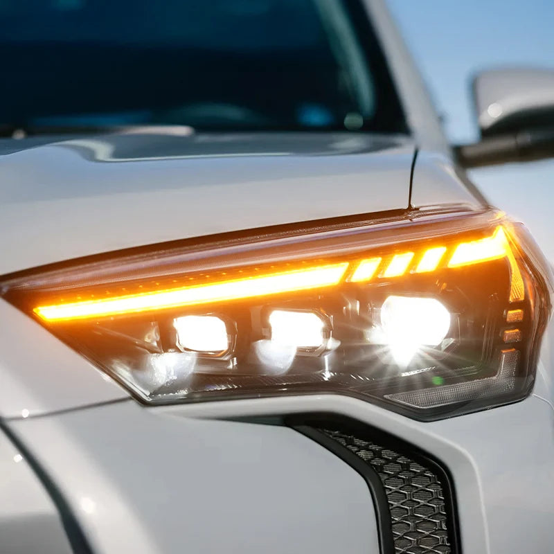Full LED Headlights Projector with Amber Sequential Turn Signal for 2014-2024 Toyota 4Runner