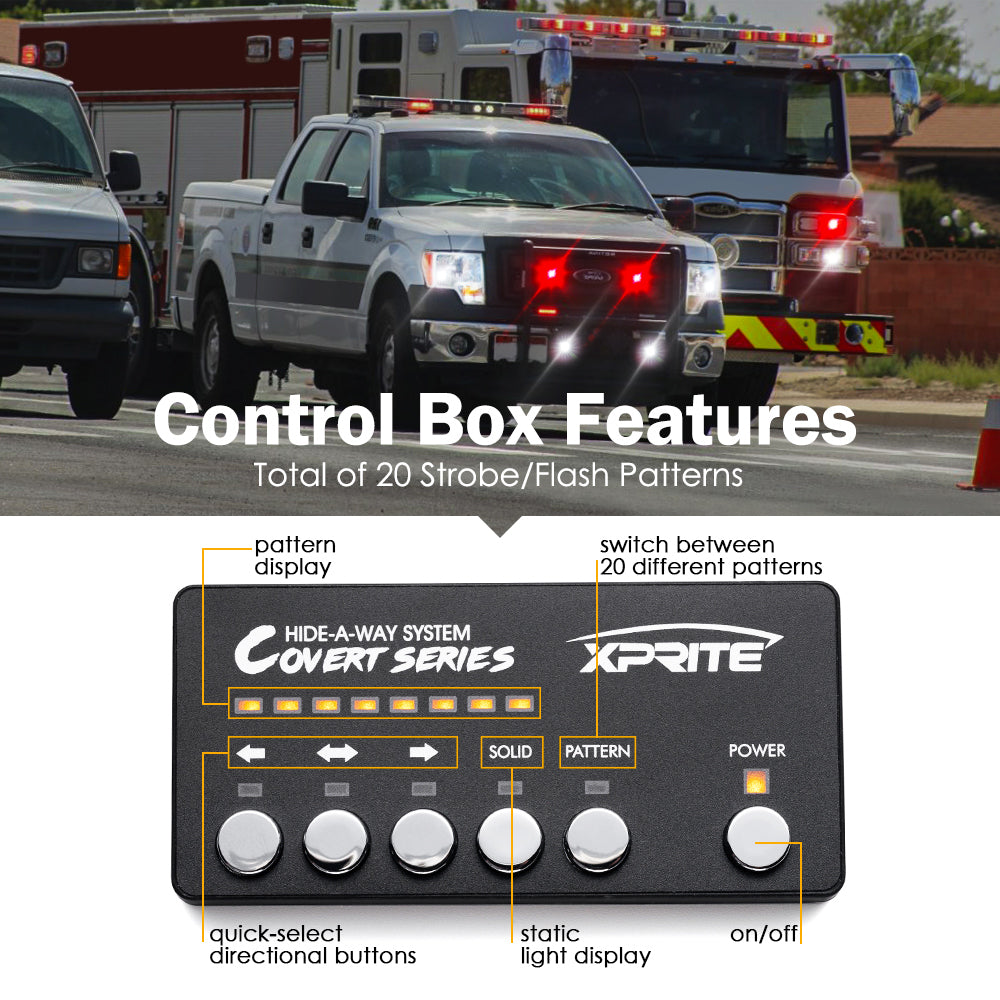 Xprite Replacement Control Box for LED Hideaway Emergency Strobe Lights | 52013-8 Series
