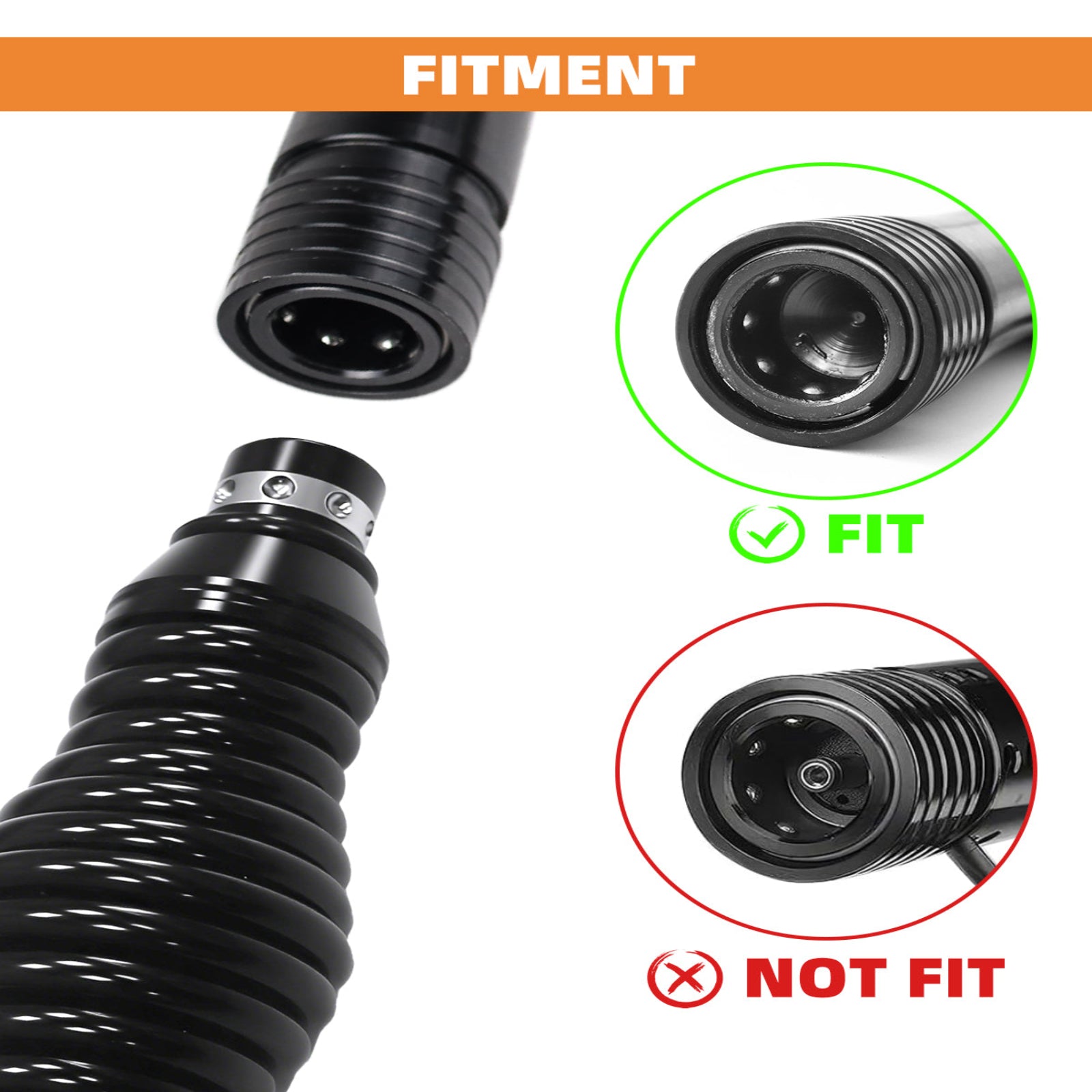 2PCS LED Whip Light Spring Mount - Quick Release Heavy-Duty, for UTV ATV Polaris RZR Can-Am X3