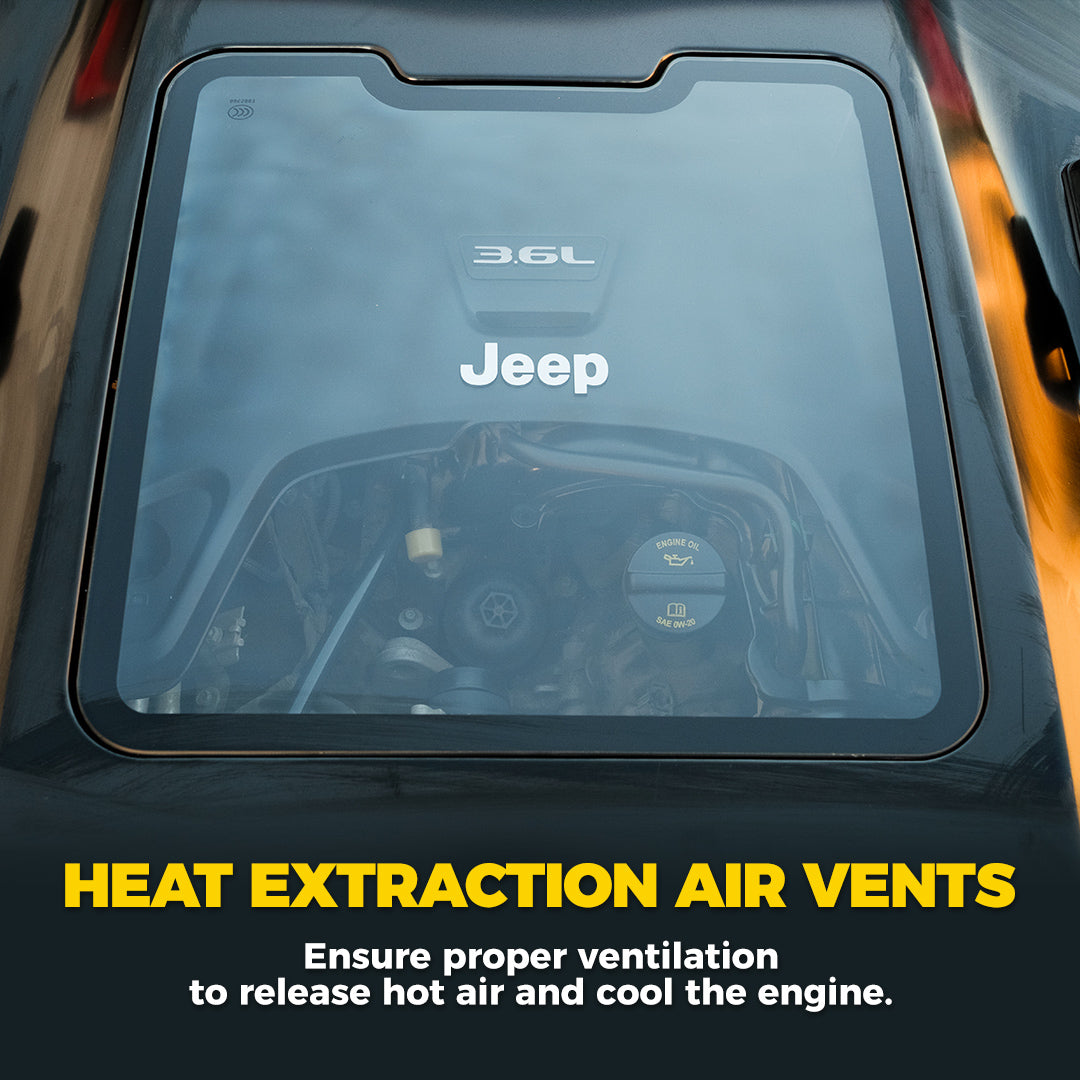 Jeep Wrangler JK Hood with Visible Engine Interior  | ZR1