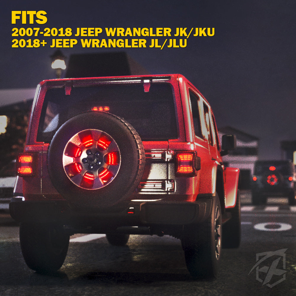 14" Dual Spare Tire LED Brake Light | Cyclone Series