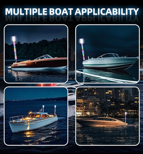 Tavaray RGB LED Boat Navigation Lights with Remote Control for Boats