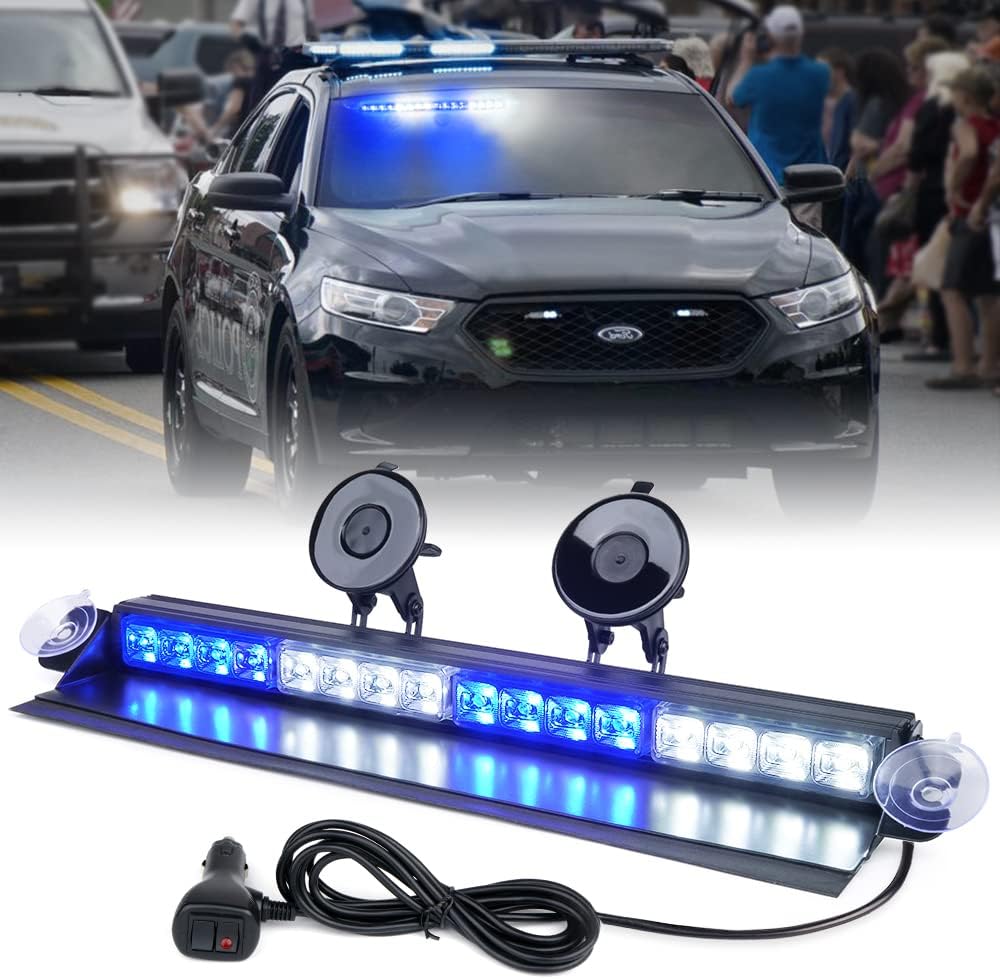 Windshield Dash Strobe Light with Suction Cups