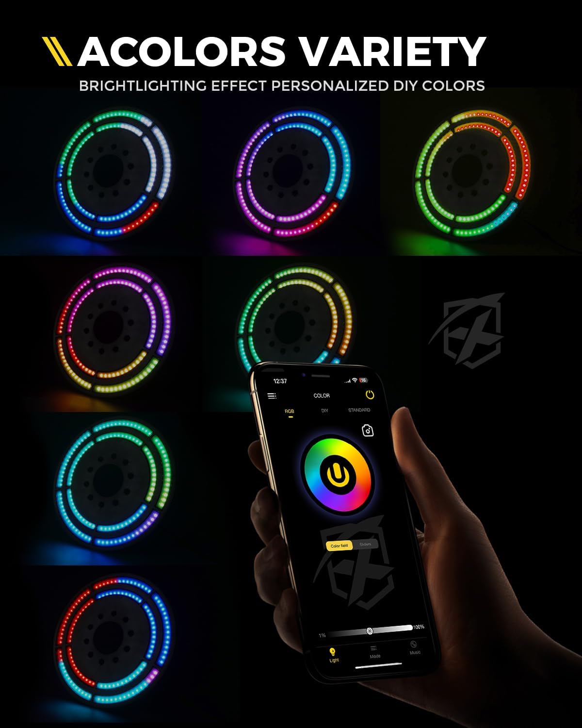 Xprite RGB Spare Tire Brake Light with Dual Control for 2018-2025 Jeep Wrangler JL/JLU