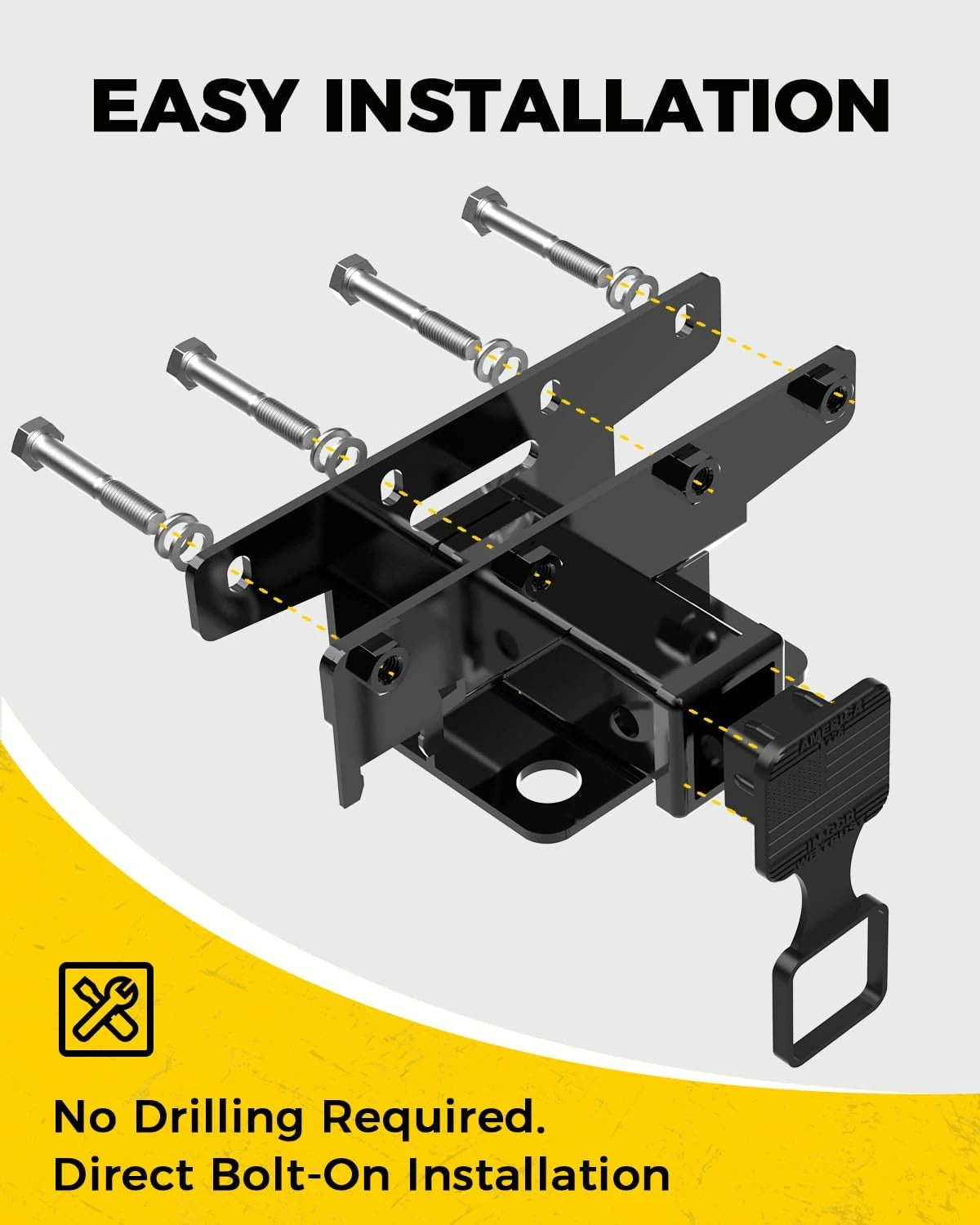 Tow Hitch for 2007-2018 Jeep Wrangler JK JKU 2 Door & 4 Door Unlimited