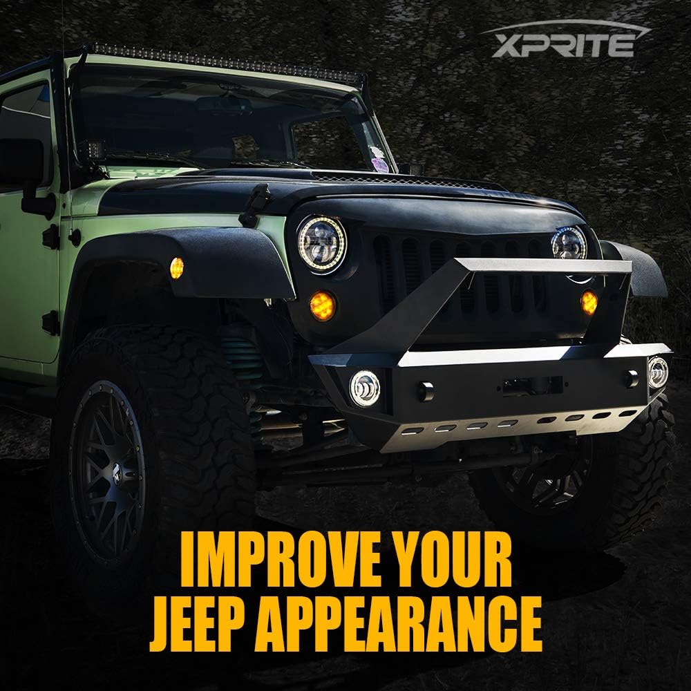 Smoked Lens Turn Signal & Side Marker Lights Kits for 2007-2018 Jeep Wrangler JK JKU
