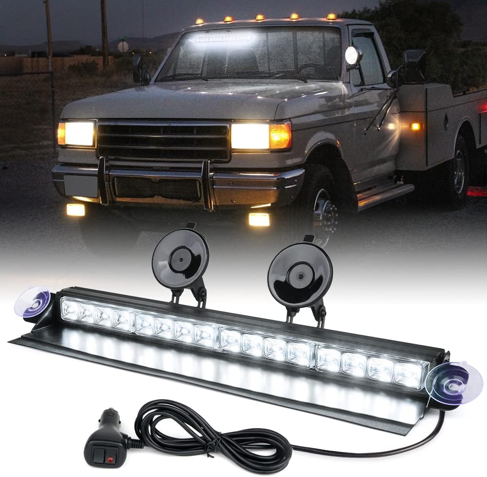 Windshield Dash Strobe Light with Suction Cups