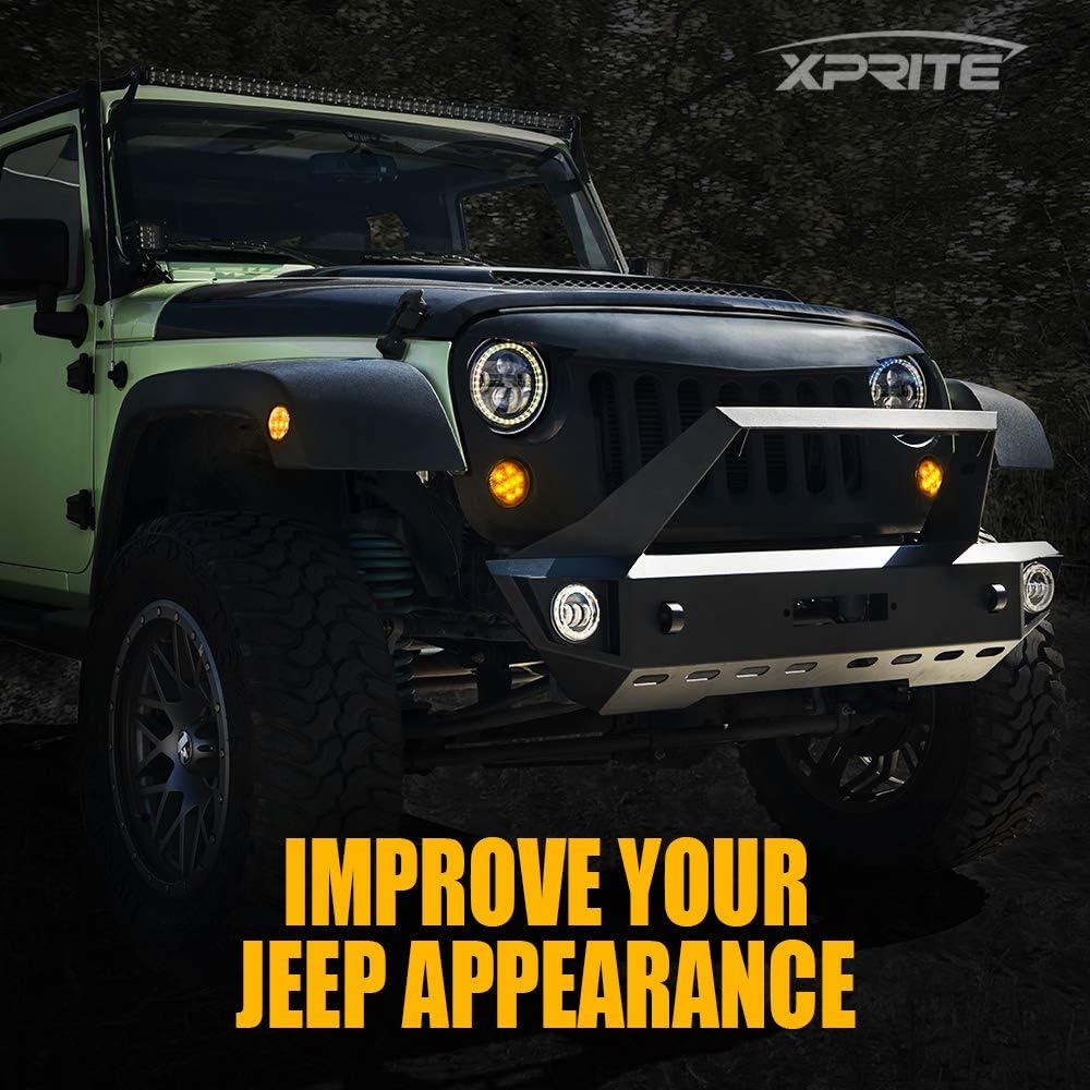 LED Turn Signal Lights and Fender Side Marker Lights for 2007-2018 Jeep Wrangler JK