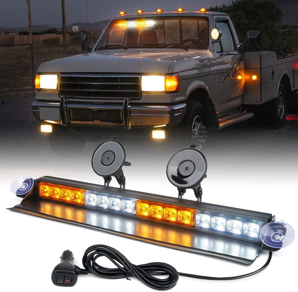 Windshield Dash Strobe Light with Suction Cups