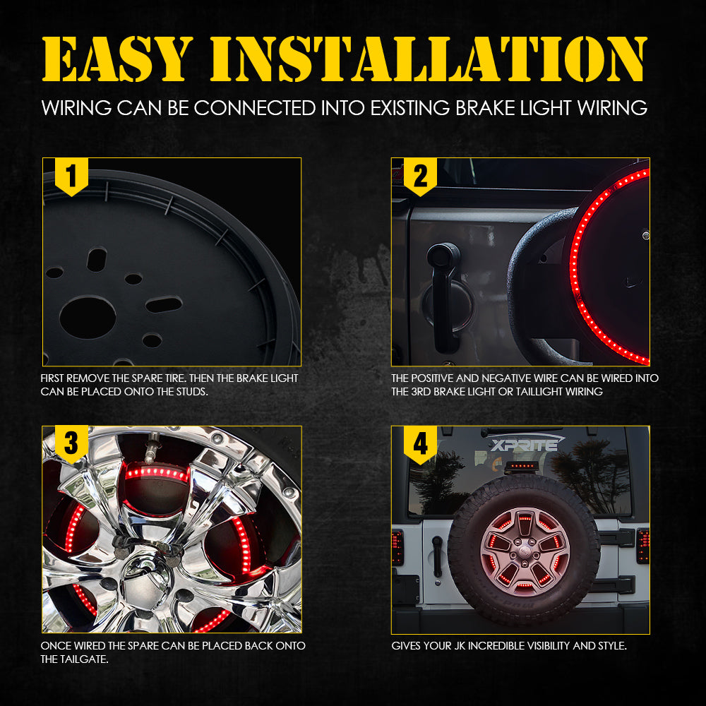 Jeep Wrangler JK Spare Tire LED Brake Light | Cyclone Series