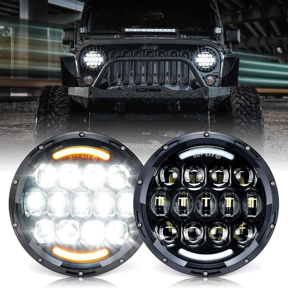 7" LED Headlights for Jeep Wrangler 07-18
