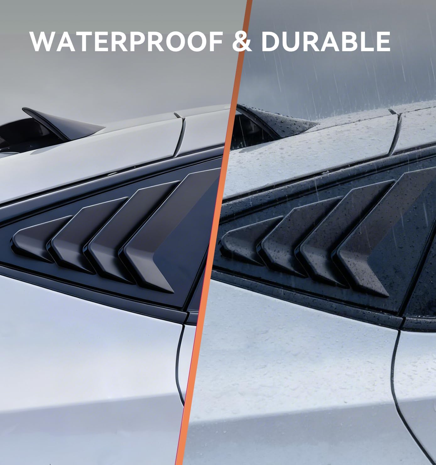 Rear Side Window Louvers for 11th Gen Civic Compatible with Honda Civic 2022-2026