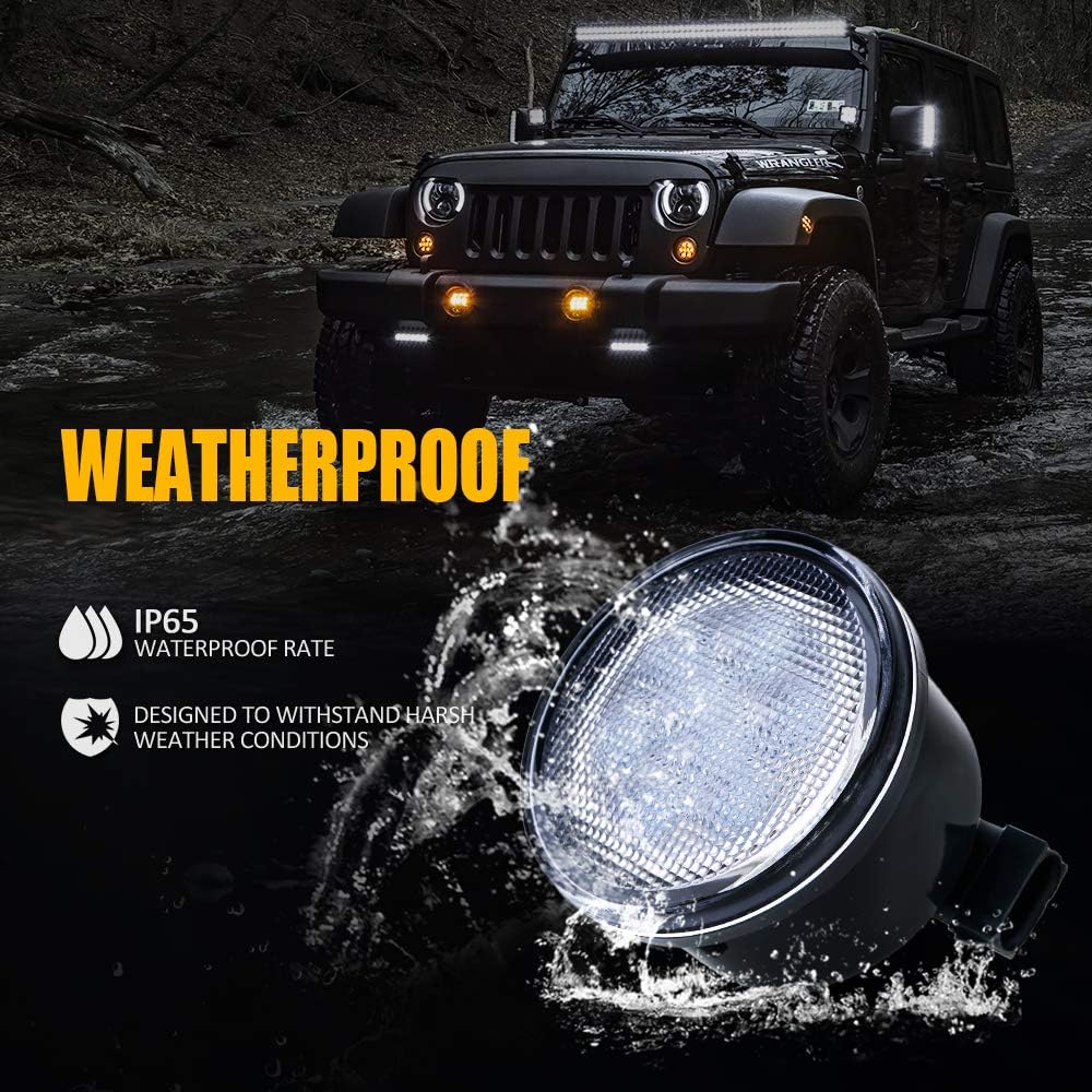 LED Turn Signal Lights and Fender Side Marker Lights for 2007-2018 Jeep Wrangler JK