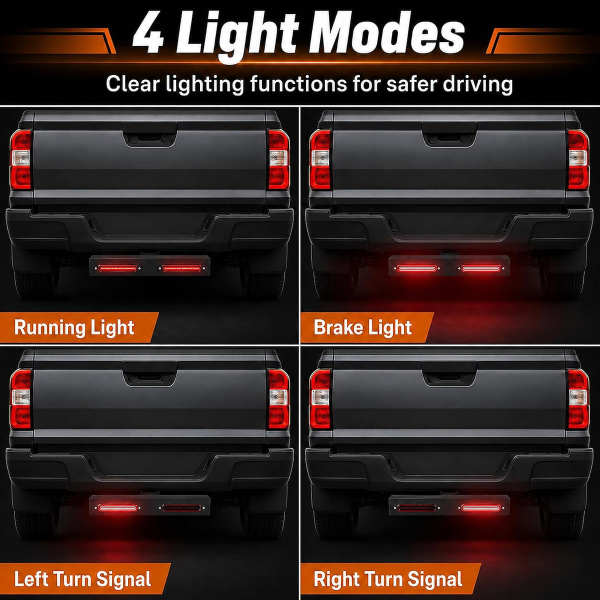Xprite Hitch Step with 4-Mode LED Signal Lights, Anti-Wobble Heavy Duty Stabilizer  for Trucks SUVs Jeeps Pickups Vans RVs