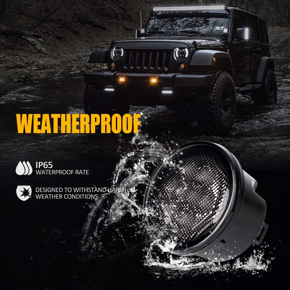 Smoked Lens Turn Signal & Side Marker Lights Kits for 2007-2018 Jeep Wrangler JK JKU