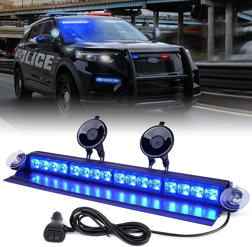 Windshield Dash Strobe Light with Suction Cups