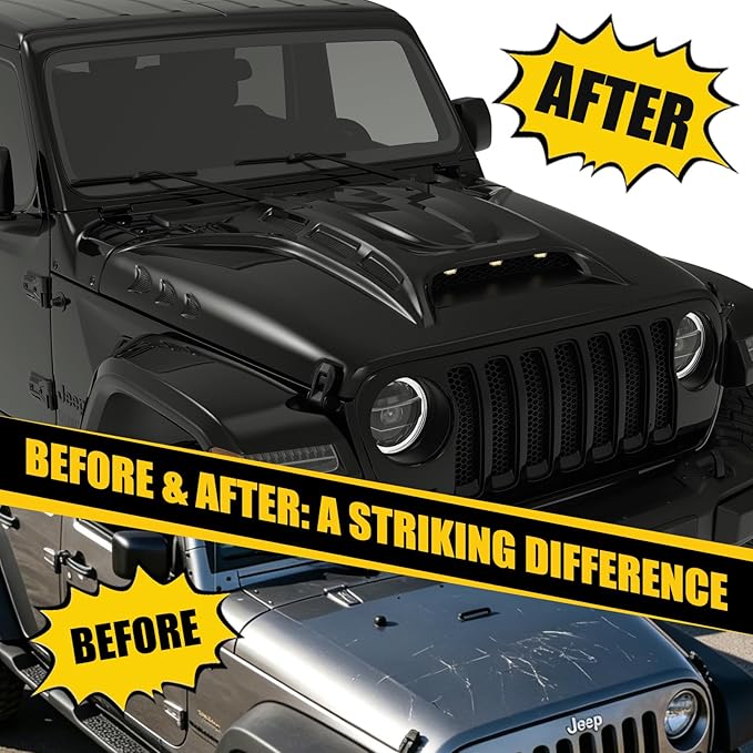 Xprite Piranha Series Hood Installed on Jeep Gladiator JT