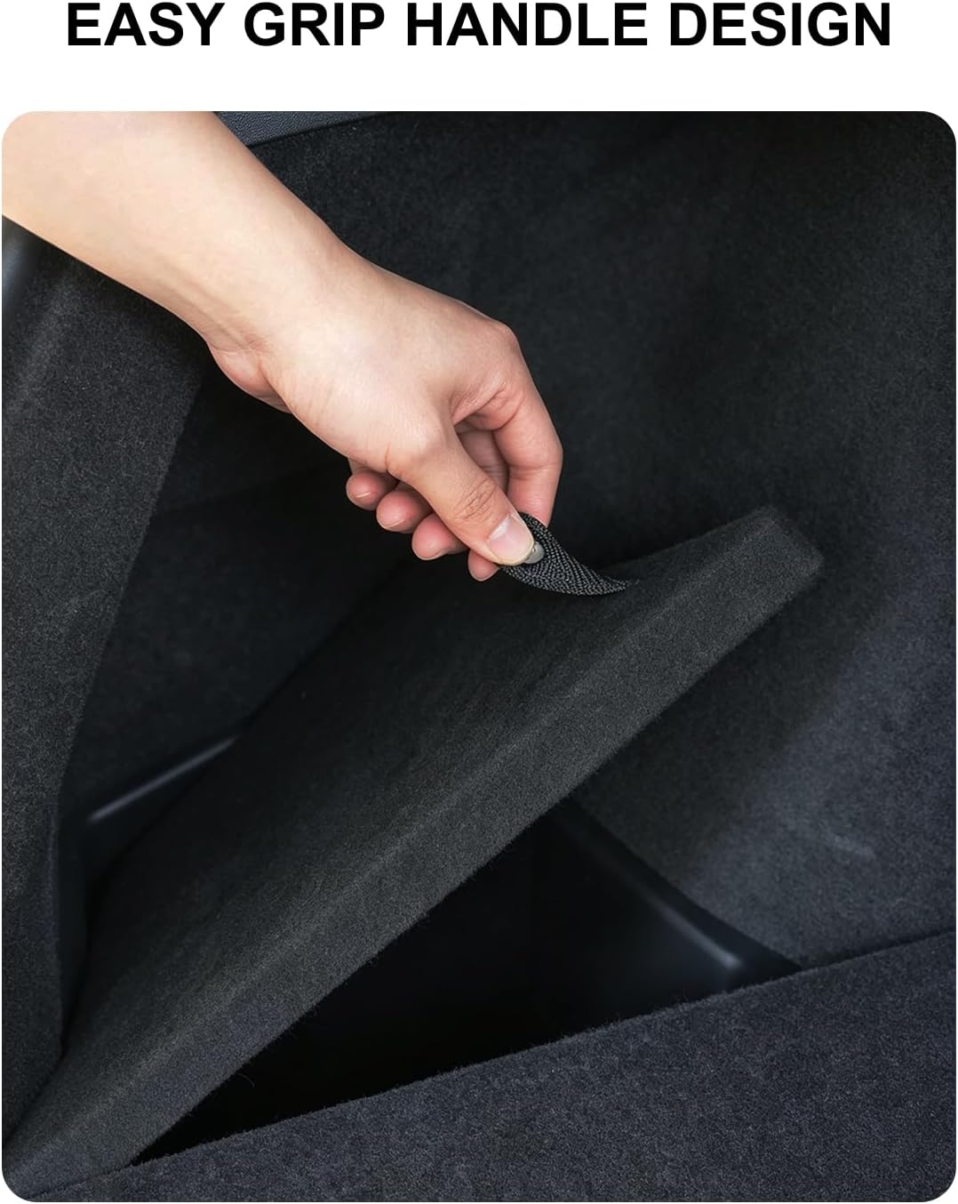 Xprite Waterproof TPE Rear Trunk Storage Bins Box for 25-26 Tesla Model Y Juniper 5-Seat