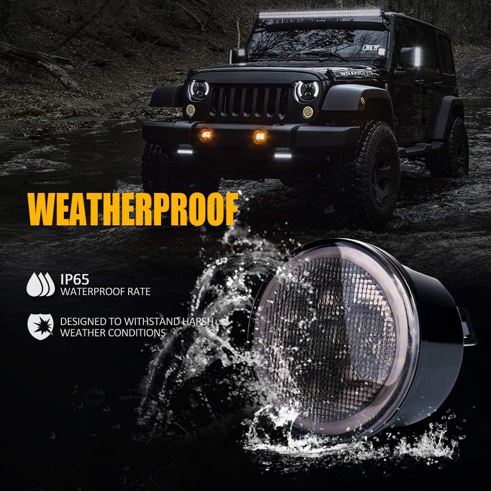 LED Turn Signal Lights and Fender Side Marker Lights for 2007-2018 Jeep Wrangler JK